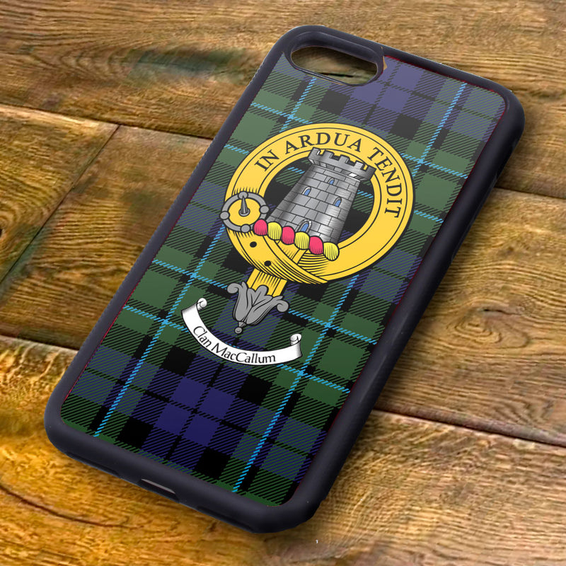 MacCallum Tartan and Clan Crest iPhone Rubber Case
