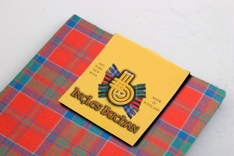 Wool Tartan Pocket Square in MacDonell of Keppoch Ancient Tartan