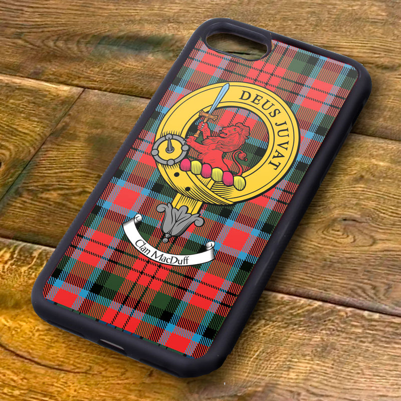 MacDuff Tartan and Clan Crest iPhone Rubber Case