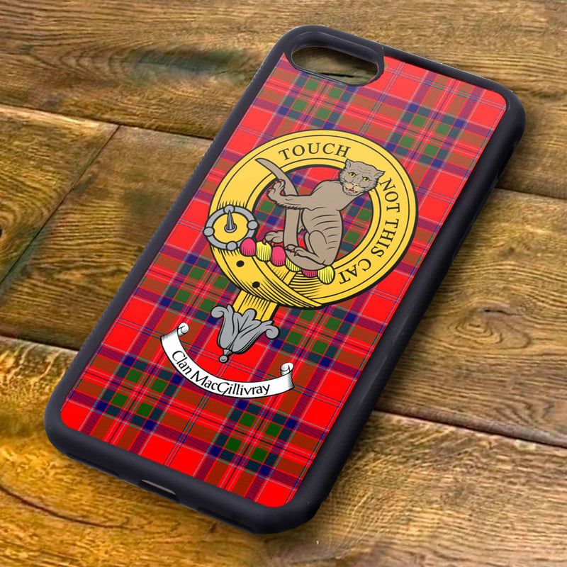 MacGillivray Tartan and Clan Crest iPhone Rubber Case