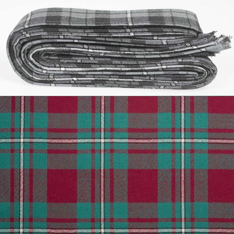 Wool Strip Ribbon in MacGregor Hunting Ancient Tartan - 5 Strips, Choose Your Width
