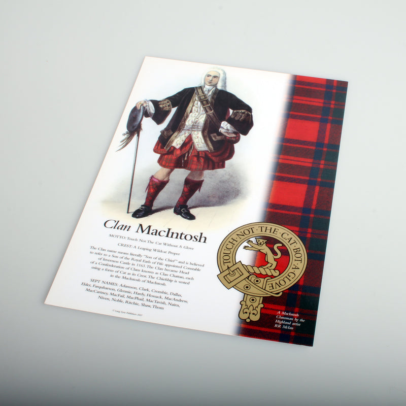 MacIntosh Scottish Clan Poster A4
