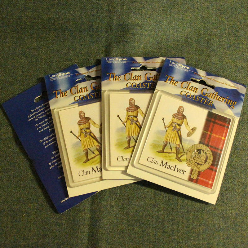 MacIver Clan Crest Coasters - Set of 4