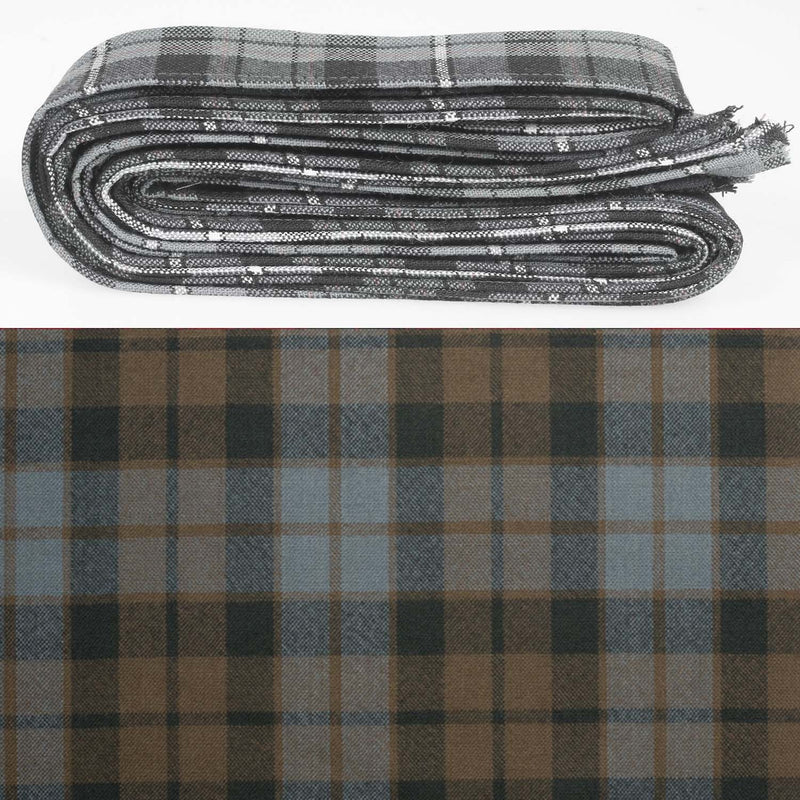Wool Strip Ribbon in MacKay Weathered Tartan - 5 Strips, Choose Your Width
