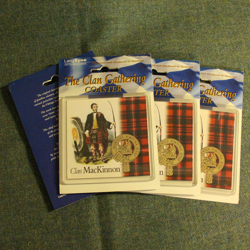 MacKinnon Clan Crest Coasters - Set of 4