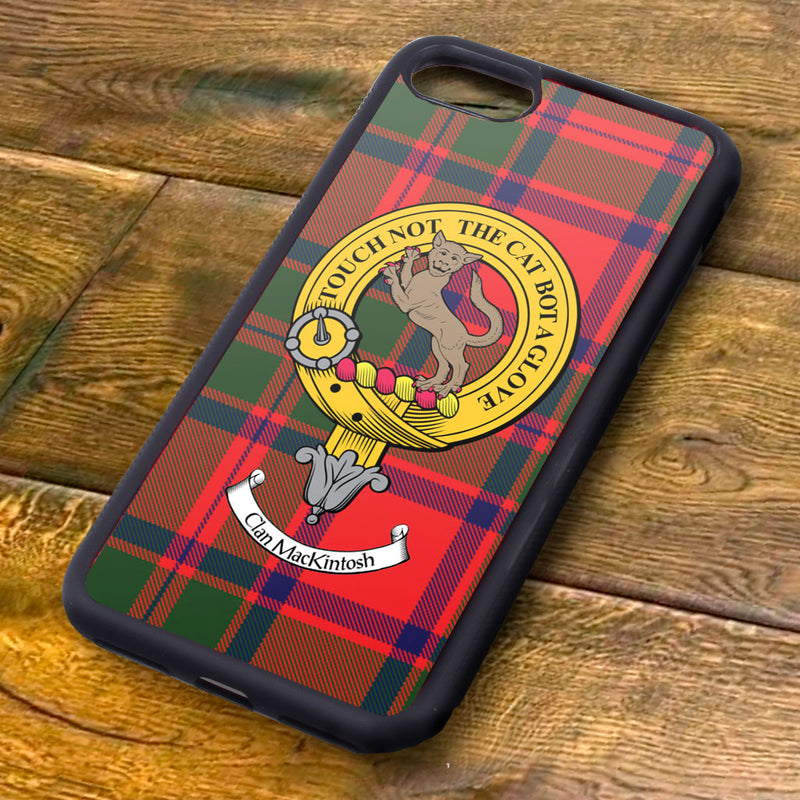 MacKintosh Tartan and Clan Crest iPhone Rubber Case