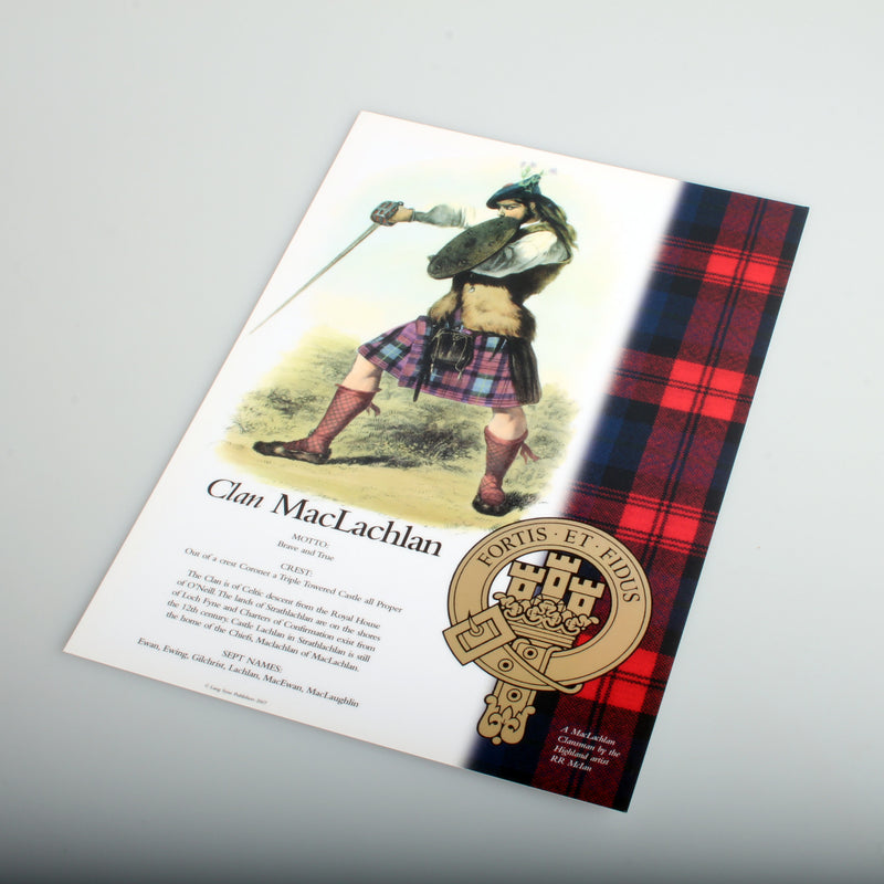 MacLachlan Scottish Clan Poster A4