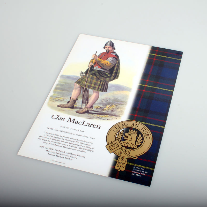 MacLaren Scottish Clan Poster A4