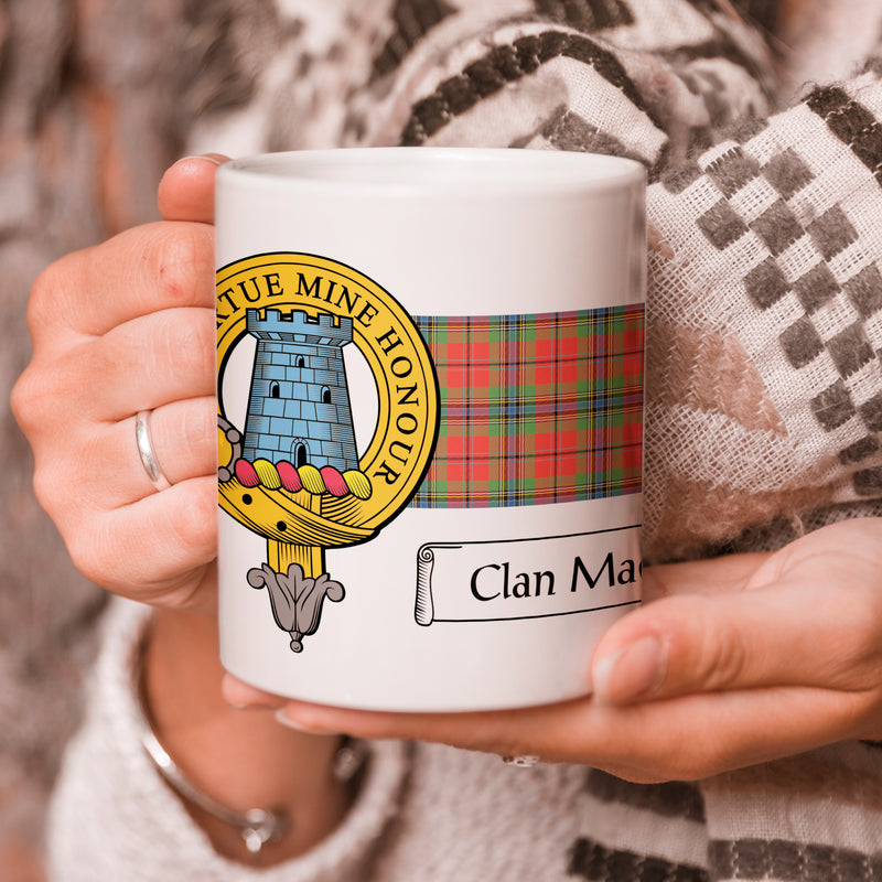 MacLean Clan Crest and Tartan Mug