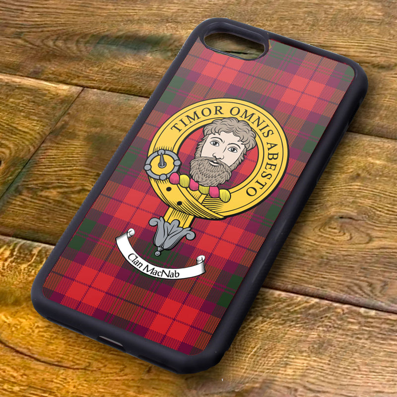 MacNab Tartan and Clan Crest iPhone Rubber Case
