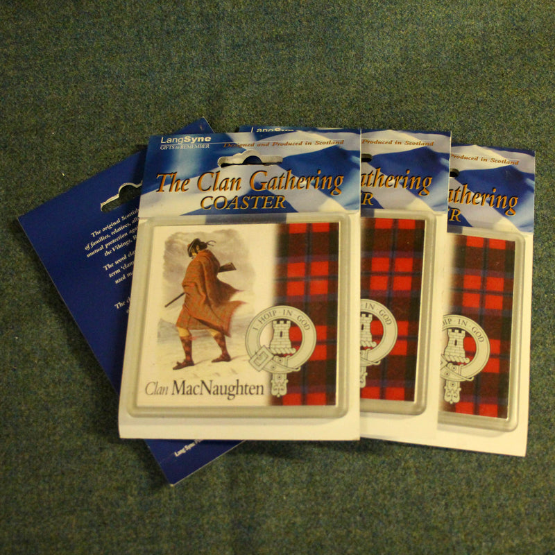 MacNaughten Clan Crest Coasters - Set of 4