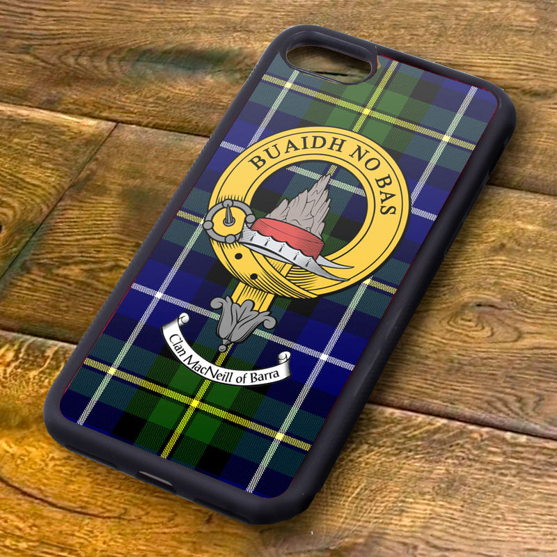 MacNeil Tartan and Clan Crest iPhone Rubber Case