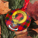 MacNicol Clan Crest and Tartan Metal Christmas Ornament - 6 Styles Available