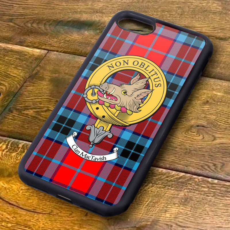 MacTavish Tartan and Clan Crest iPhone Rubber Case