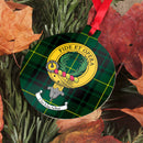 MacArthur Clan Crest and Tartan Metal Christmas Ornament - 6 Styles Available