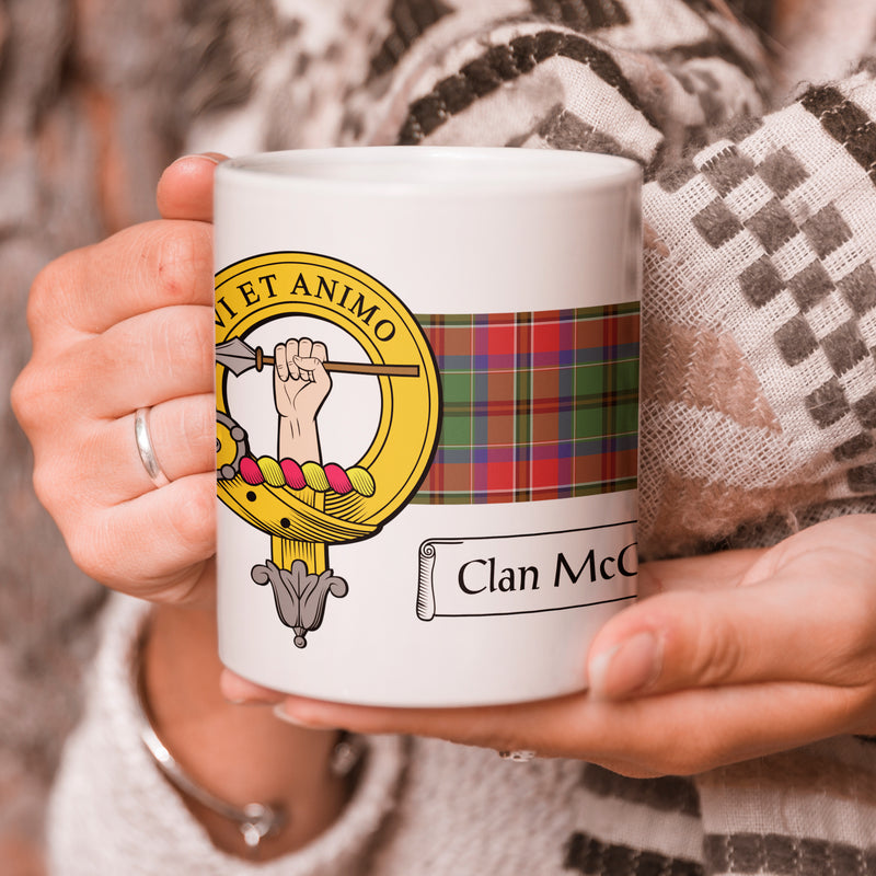 McCulloch Clan Crest and Tartan Mug