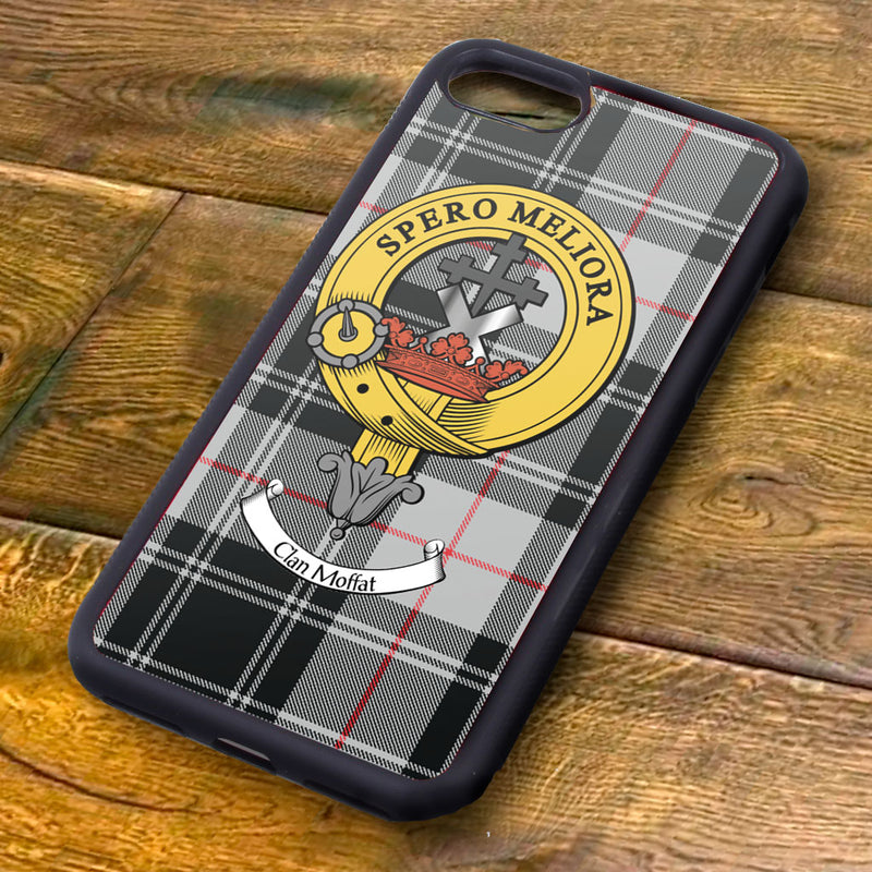 Moffat Tartan and Clan Crest iPhone Rubber Case