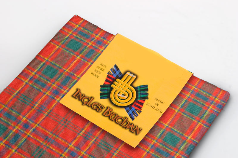 Wool Tartan Pocket Square in Munro Ancient Tartan