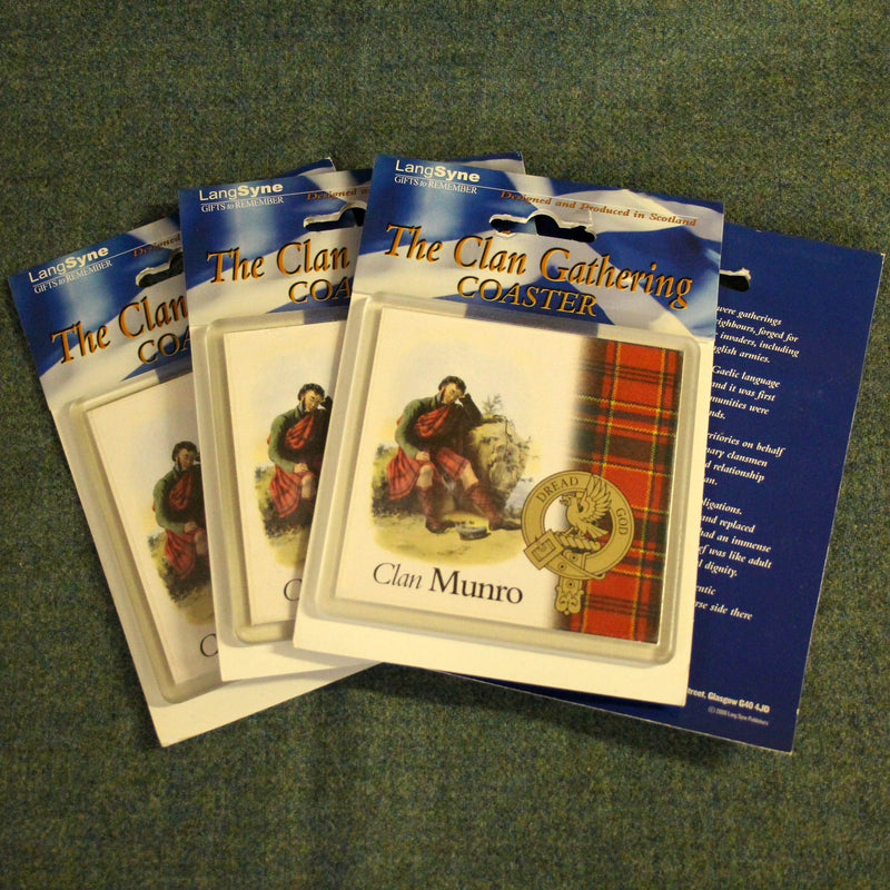 Munro Clan Crest Coasters - Set of 4