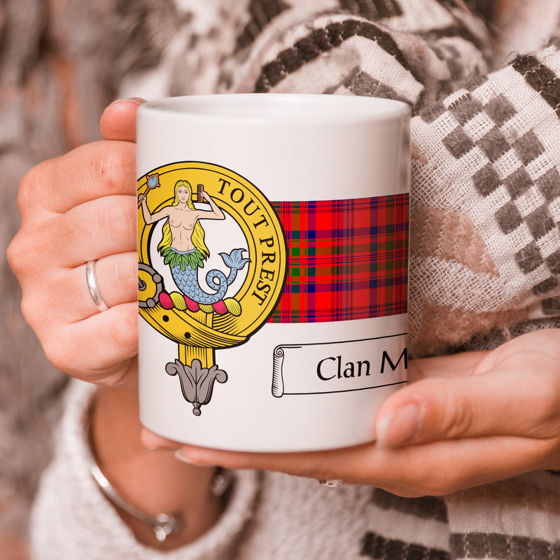 Murray Clan Crest and Tartan Mug