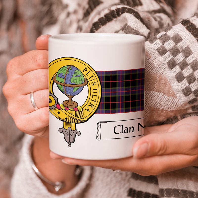 Nairn Clan Crest and Tartan Mug