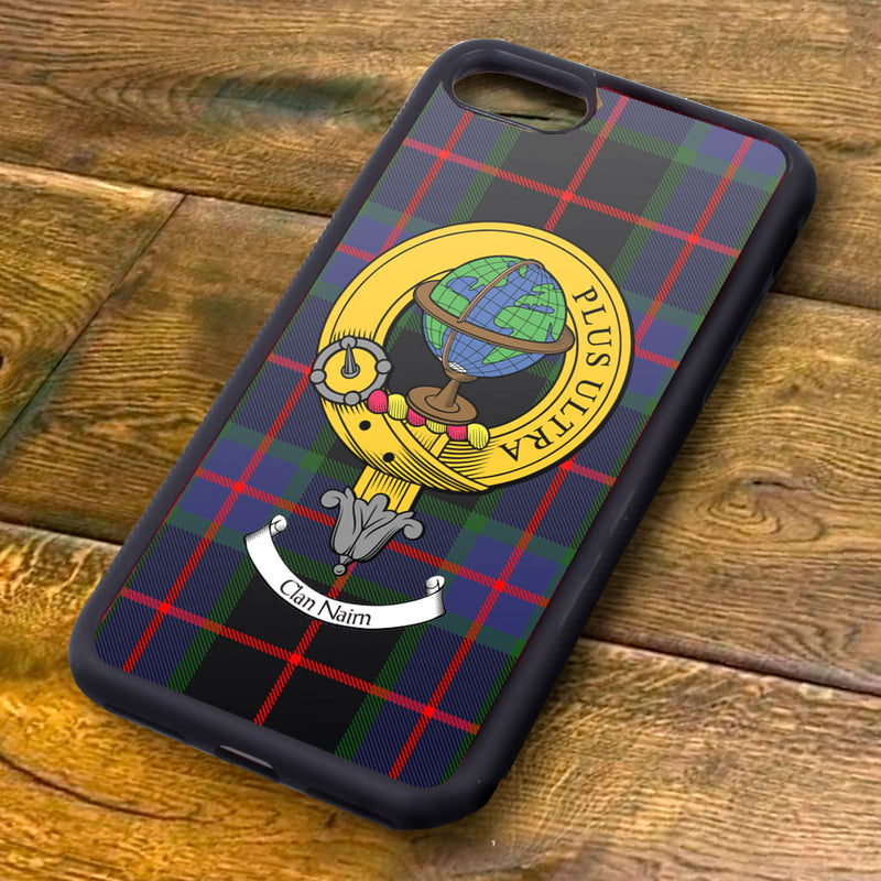 Nairn Tartan and Clan Crest iPhone Rubber Case