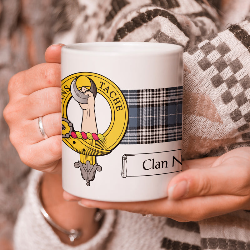 Napier Clan Crest and Tartan Mug
