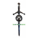 Clan Crest Pewter Kilt Pin with Ross Crest, featuring an antique palladium finish, ideal for adding Scottish heritage to your outfit.