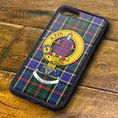 Ogilvie Tartan and Clan Crest iPhone Rubber Case showcasing Scottish heritage with personalized clan crest design.