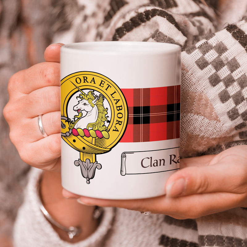 Ramsay Clan Crest and Tartan Mug