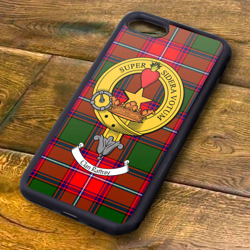 Rattray Tartan and Clan Crest iPhone Rubber Case