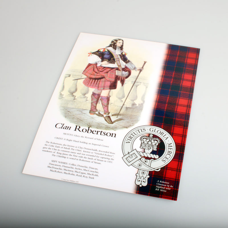 Robertson Scottish Clan Poster A4