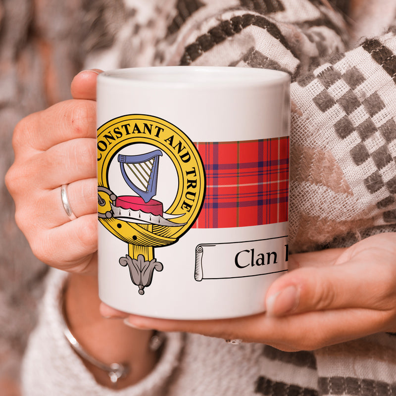 Rose Clan Crest and Tartan Mug