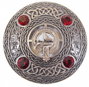 MacKie Clan Crest Pewter Plaid Brooch