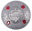 MacQuarrie Clan Crest Pewter Plaid Brooch