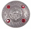 Stuart of Bute Clan Crest Pewter Plaid Brooch