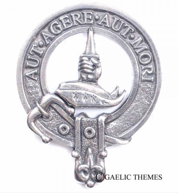 Barclay Clan Crest Badge in Pewter
