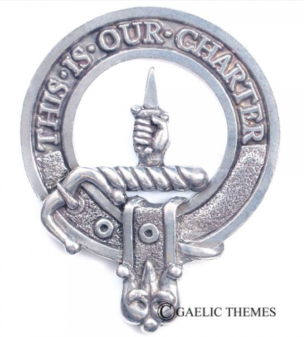 Charteris Clan Crest Badge in Pewter