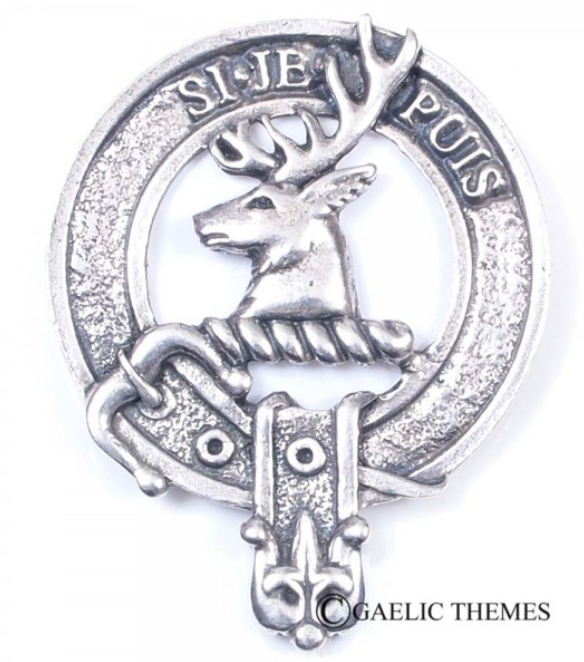 Colquhoun Clan Crest Badge in Pewter