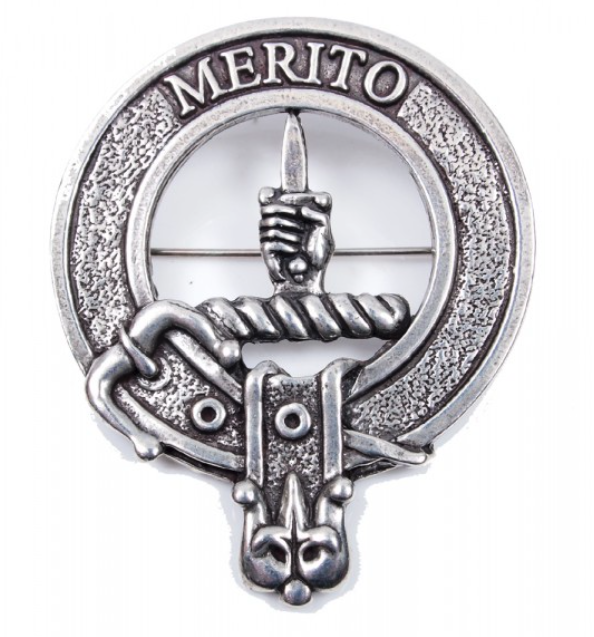 Dunlop Clan Crest Badge in Pewter