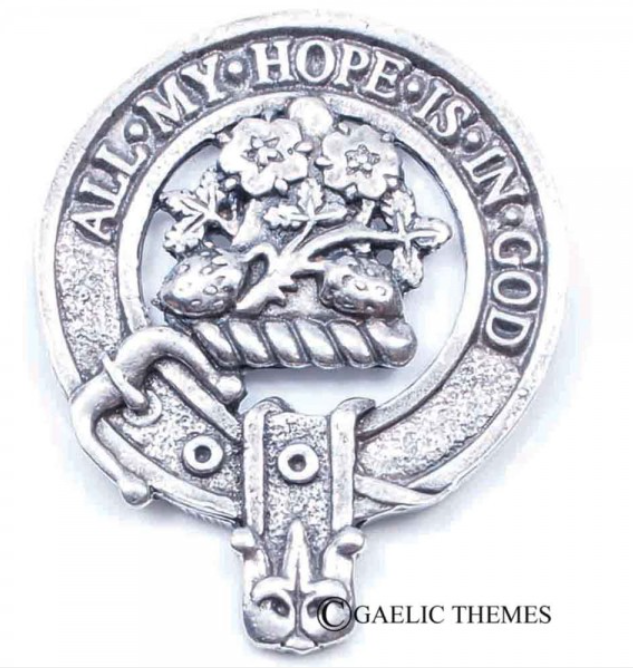 Fraser Clan Crest Badge in Pewter