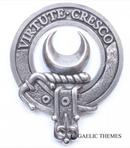 Leask Clan Crest Badge in Pewter