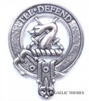 Lennox Clan Crest Badge in Pewter featuring a traditional belted design, perfect for everyday wear or clan gatherings.