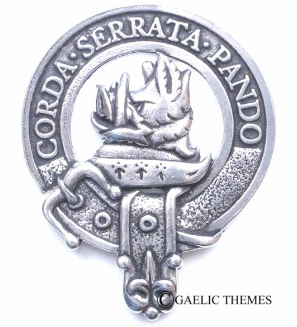 Lockhart Clan Crest Badge in Pewter