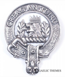 MacLaren Clan Crest Badge in Pewter showcasing traditional Scottish design, ideal for wear and clan events.