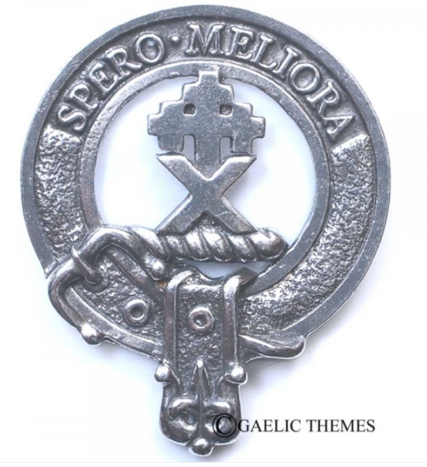 Moffat Clan Crest Badge in Pewter