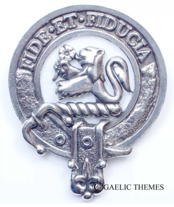 Primrose Clan Crest Badge in Pewter