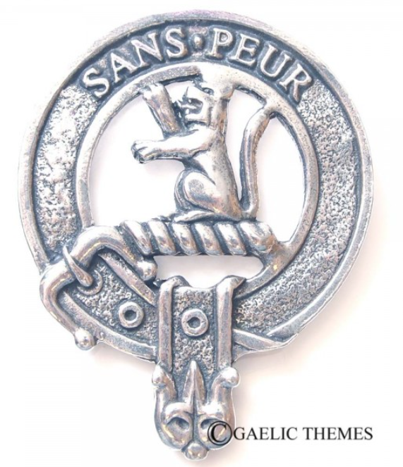 Sutherland Clan Crest Badge in Pewter