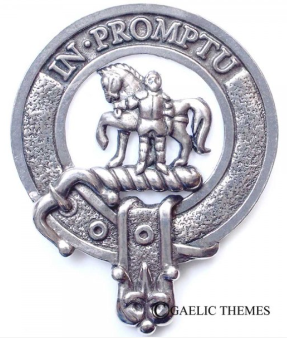Trotter Clan Crest Badge in Pewter