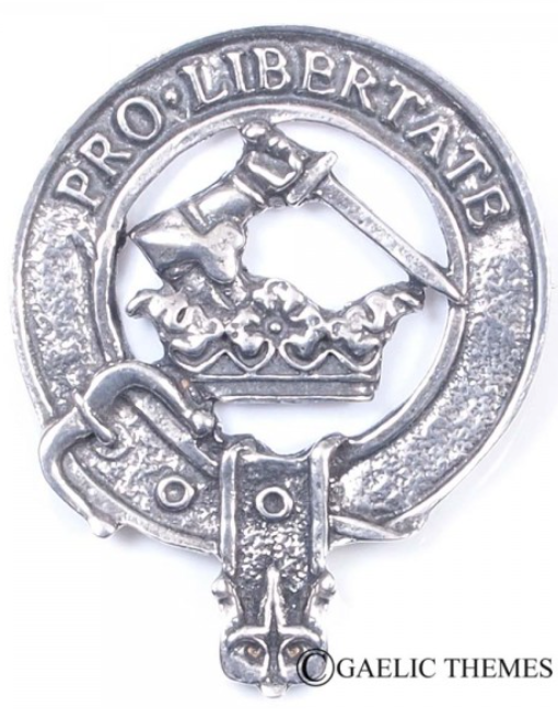 Wallace Clan Crest Badge in Pewter